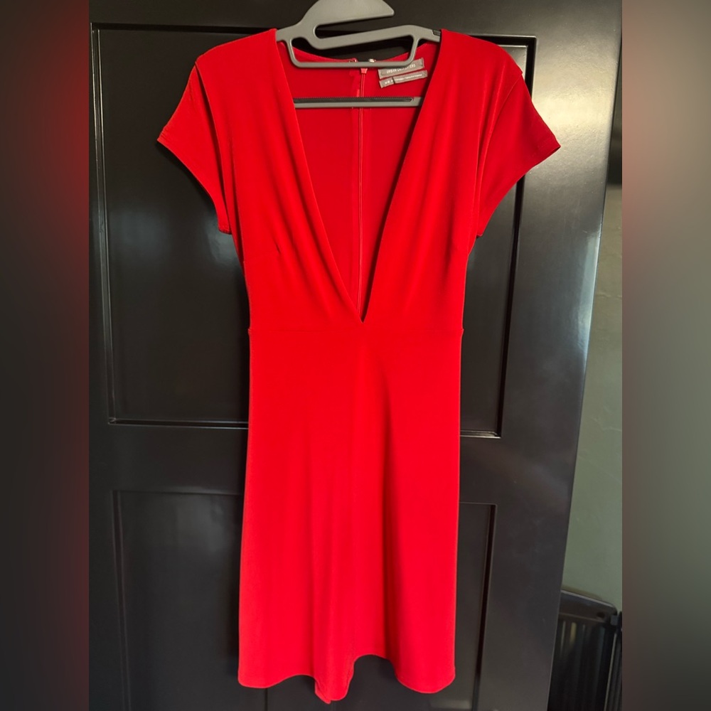 Urban Outfitters Red V-Neck Dress